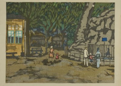 Ueno Zoo (Ueno dobutsuen), uit de serie "Herinneringen aan Tokio (Tokyo kaiko zue)" door Onchi Kôshirô