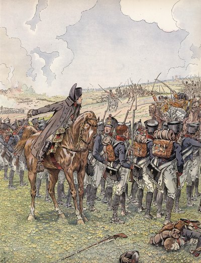 Napoleon op campagne begin 1813 door Onfray de Breville Job