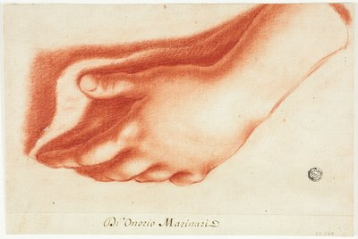 Gipsafgietsel van linkerhand door Onorio Marinari