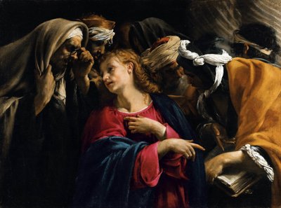 Le Christ parmi les docteurs door Orazio Borgianni