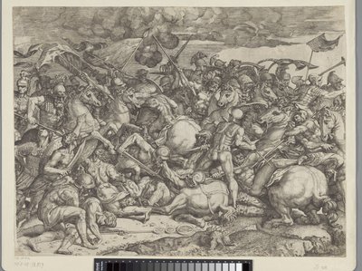 Slag bij de Milvische brug door Orazio Farinati (attributed to)
