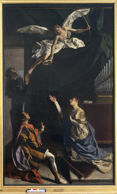 De martelaren Cecilia, Valerianus en Tiburtius door Orazio Gentileschi