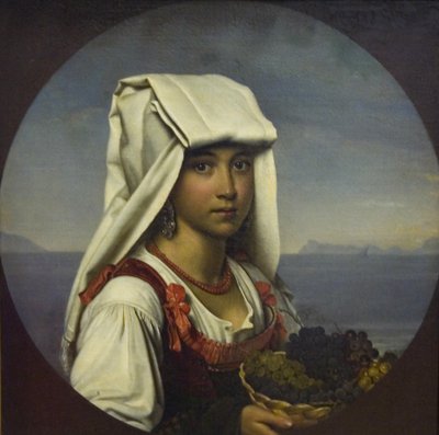 Napolitaans Meisje met Vruchten, 1831 door Orest Adamovich Kiprensky