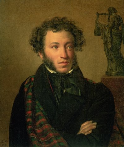 Portret van Alexander Pushkin, 1827 door Orest Adamovich Kiprensky