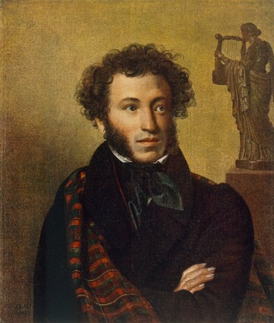 Portret van Alexander Pushkin door Orest Adamovich Kiprensky