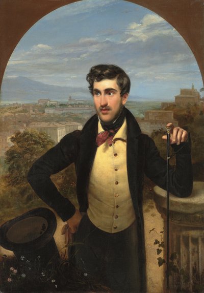 Portret van prins Mikhail Alexandrovich Galitzine door Orest Adamovich Kiprensky