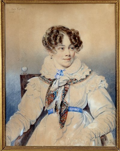Portret van de schrijfster Sophie Rostopchine (1799-1874), gravin van Segur door Orest Adamovich Kiprensky