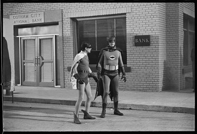 Batman en Robin op de set van de tv-serie door Orlando Suero