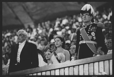 Prinses Margaret en Premier Bustamante vieren de onafhankelijkheid van Jamaica door Orlando Suero