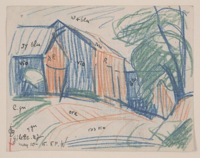 Gilette, New Jersey door Oscar Florianus Bluemner