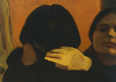 Isa in de spiegel (De vrouw van de kunstenaar) door Oscar Ghiglia