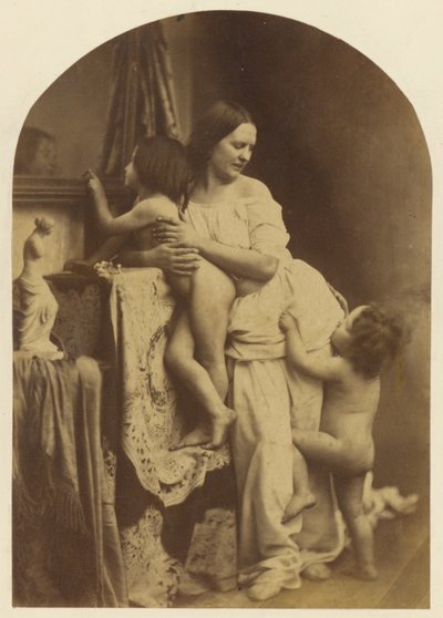 Madonna met kind en Johannes de Doper door Oscar Gustave Rejlander