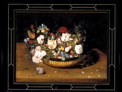 Mand met bloemen door Osias the Elder Beert