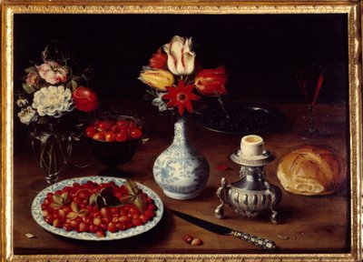 Stilleven met bloemenvaas door Osias the Elder Beert