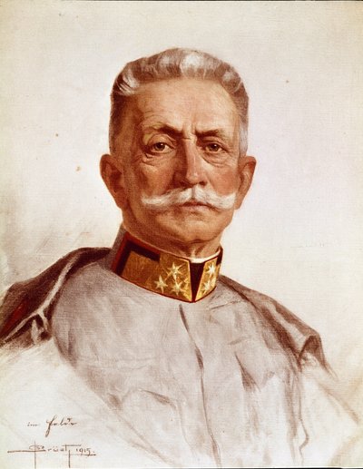 Portret van Franz Conrad von Hotzendorf, Chef van Staf van het Oostenrijks-Hongaarse Leger door Oskar Bruch