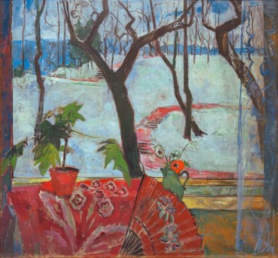 Atelierraam Breslau met Sneeuwlandschap door Oskar Moll