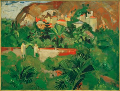 Italiaans landschap met poort, Levanto door Oskar Moll