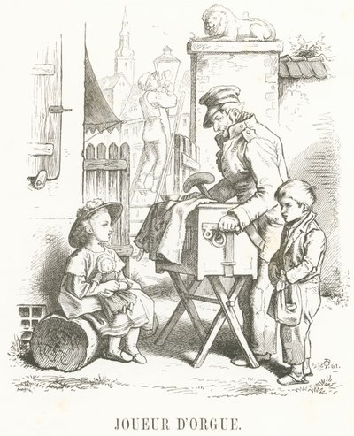 J: Orgelspeler door Oskar Pletsch