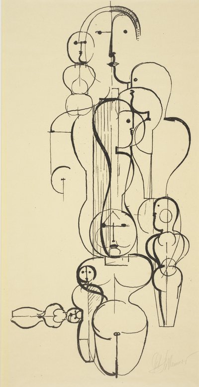 Figuratief Plan K 1 door Oskar Schlemmer
