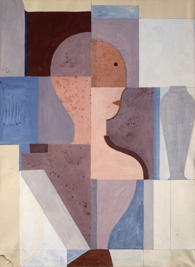 Gespleten halve figuur naar rechts door Oskar Schlemmer