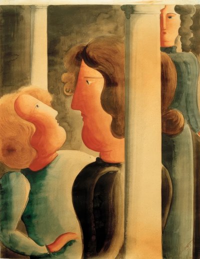 Tussen zuilen door Oskar Schlemmer