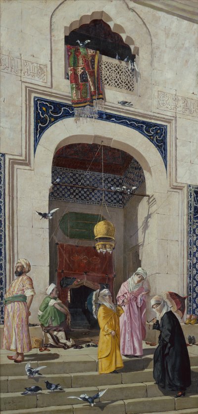De deur van de Grote Moskee van Bursa door Osman Hamdi Bey