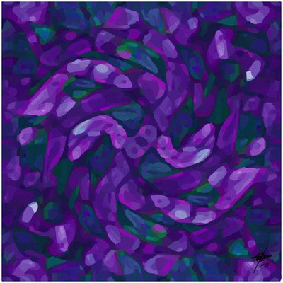 Abstracte paarse wervelingen door Osvaldo Russo
