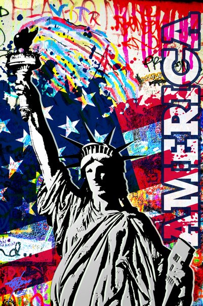 American Liberty Graffiti door Osvaldo Russo