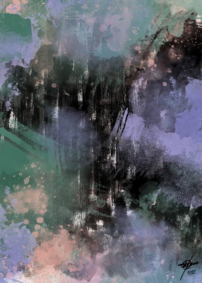 Donker, sfeervol, abstract door Osvaldo Russo