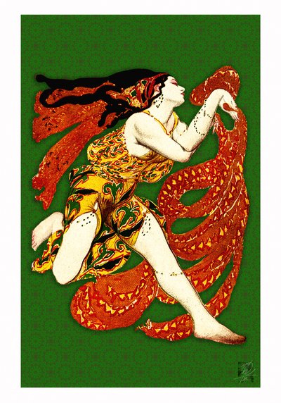Dynamische art-deco-danseres door Osvaldo Russo