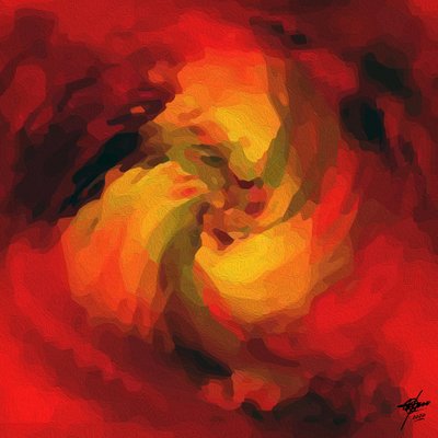Emotioneel abstract gezicht door Osvaldo Russo