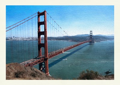 Uitzicht op de Golden Gate-baai door Osvaldo Russo