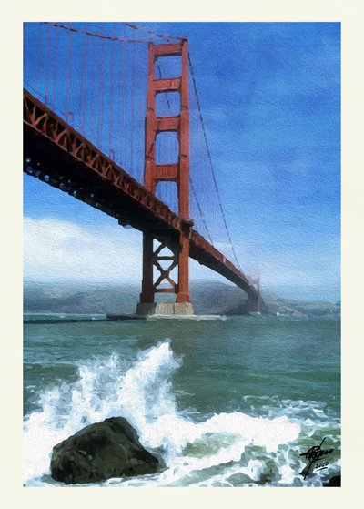 De beukende golven van de Golden Gate door Osvaldo Russo