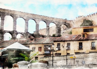 Het Romeinse aquaduct van Segovia door Osvaldo Russo