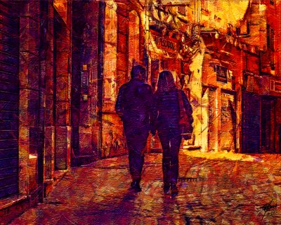Romantische stadswandeling bij nacht door Osvaldo Russo