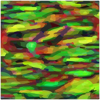 Levendig groene abstracte stroming door Osvaldo Russo