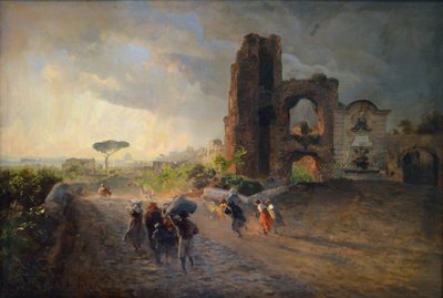 Frans: Romeins landschap door Oswald Achenbach