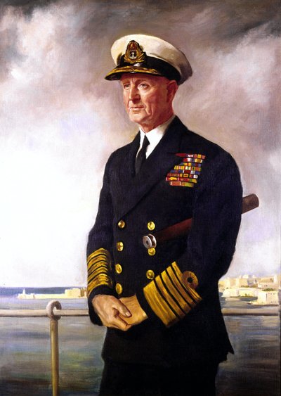 Admiraal Cunningham, kopie van portret door O
