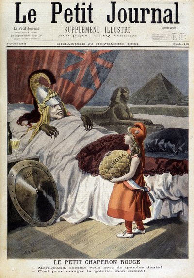 Roodkapje. Cartoon over Fachoda en de ambities van het 