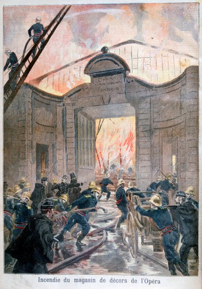 Brand in de Opera, Parijs door Oswaldo Tofani