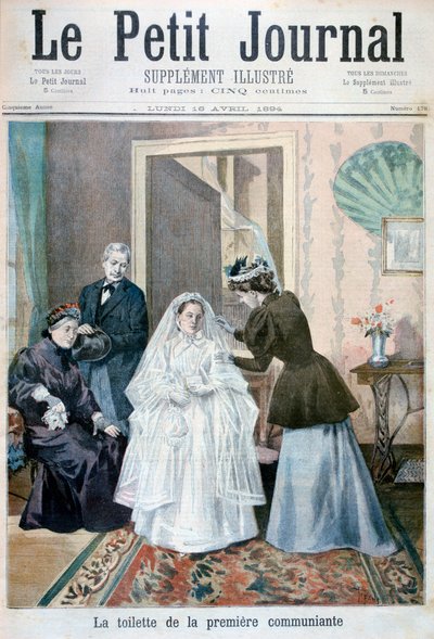 Eerste communicant, 1894 door Oswaldo Tofani