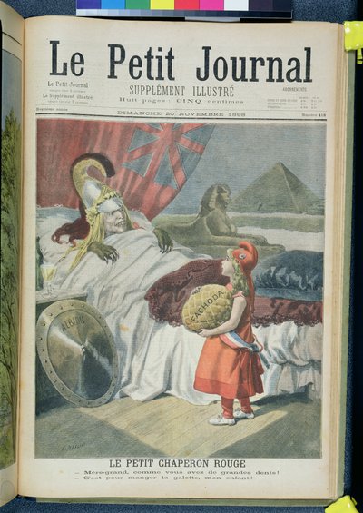 Roodkapje of Frankrijk verliest Fachoda aan Engeland, geïllustreerde titelpagina van 