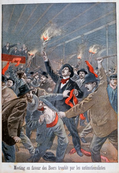 Bijeenkomst ten gunste van de Boeren verstoord door de anti-nationalisten, 1900 door Oswaldo Tofani
