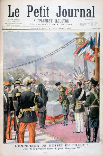 Nicholas II van Rusland en Félix Faure, President van de Franse Republiek, 1896 door Oswaldo Tofani