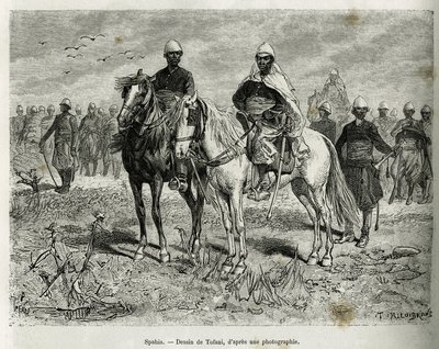 De Spahis van de expeditie-escorte door Oswaldo Tofani