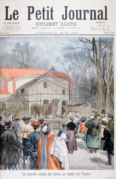 Het nieuwe wilde kattenhuis in de Jardin des Plantes, Parijs, 1895 door Oswaldo Tofani