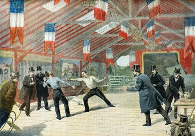 overlijden van Jules Hippolyte Percher,1895 (Illustratie) door Oswaldo Tofani