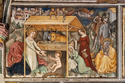 Detail: Geboorte door Ottaviano Nelli