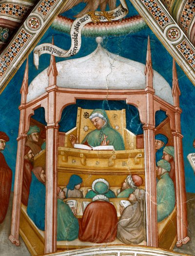 Sint Augustinus leert retoriek in Carthago door Ottaviano Nelli