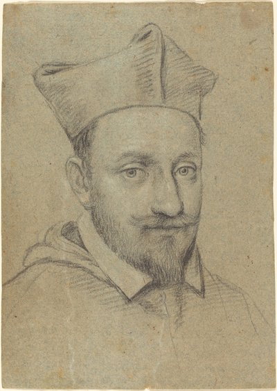 Portret van een kardinaal (Alessandro Peretti Montalto?) door Ottavio Leoni